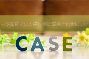 データ調査での人探し相談事例と料金についてのイメージ画像