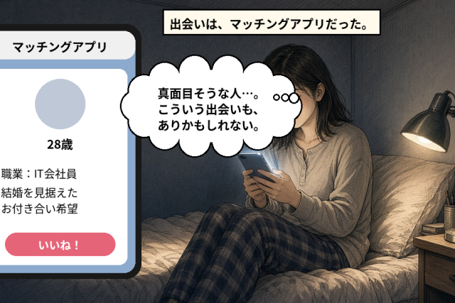 マッチングアプリ, 身元確認, 金銭トラブル, 漫画